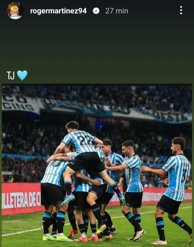 Racing mensajes jugadores Paranaense