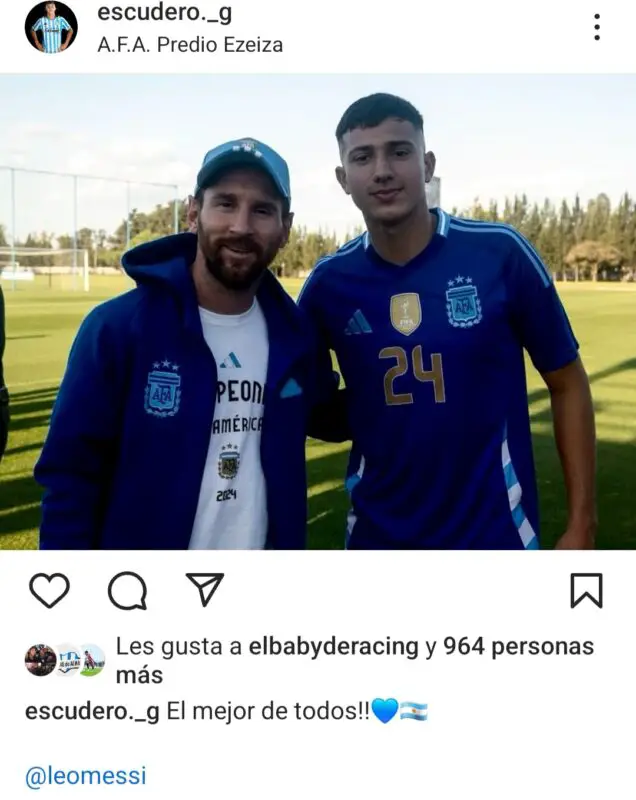 Racing Escudero Messi Selección