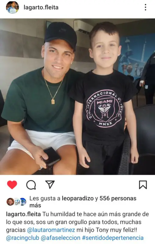 Racing Fleita hijo Lautaro