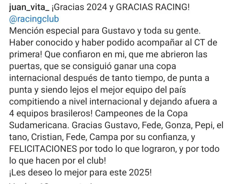 Racing Vita Reserva 