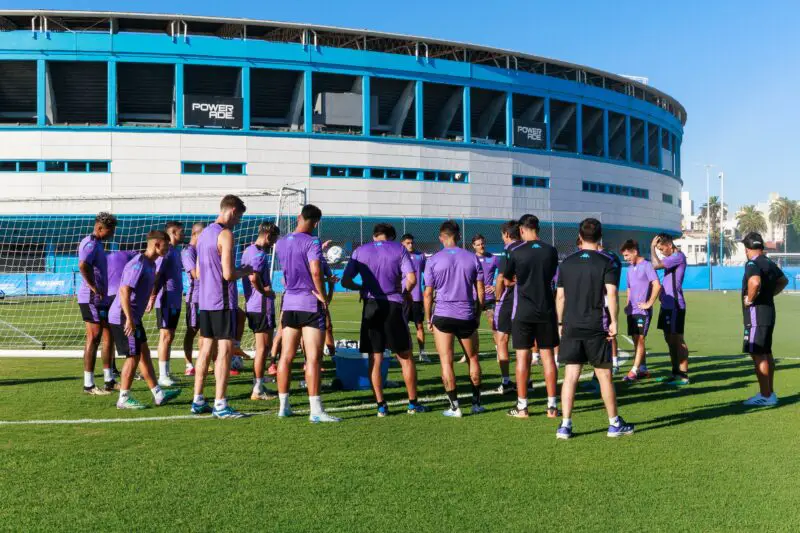 La formación de Racing con Colo Colo en el amistoso