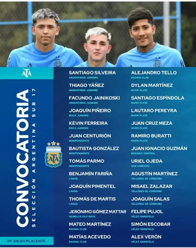 Racing juveniles Selección 